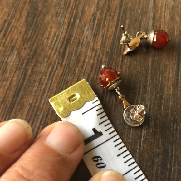 Semi precious stone drop earrings